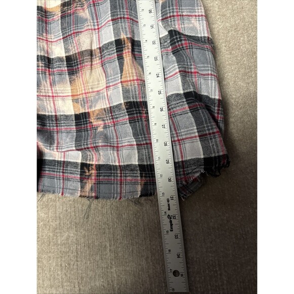 JAK Mixed Media Hoodie Med Flannel Jacket NWT Distressed Grunge Urban Streetwear - Picture 7 of 9